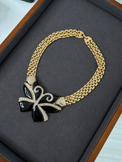 Vintage Nina Ricci Necklace Massive butterfly necklace, butterfly choker, Bridal Necklace, Gold Choker Necklace, Statement Necklace