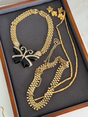 Vintage Nina Ricci Necklace Massive butterfly necklace, butterfly choker, Bridal Necklace, Gold Choker Necklace, Statement Necklace