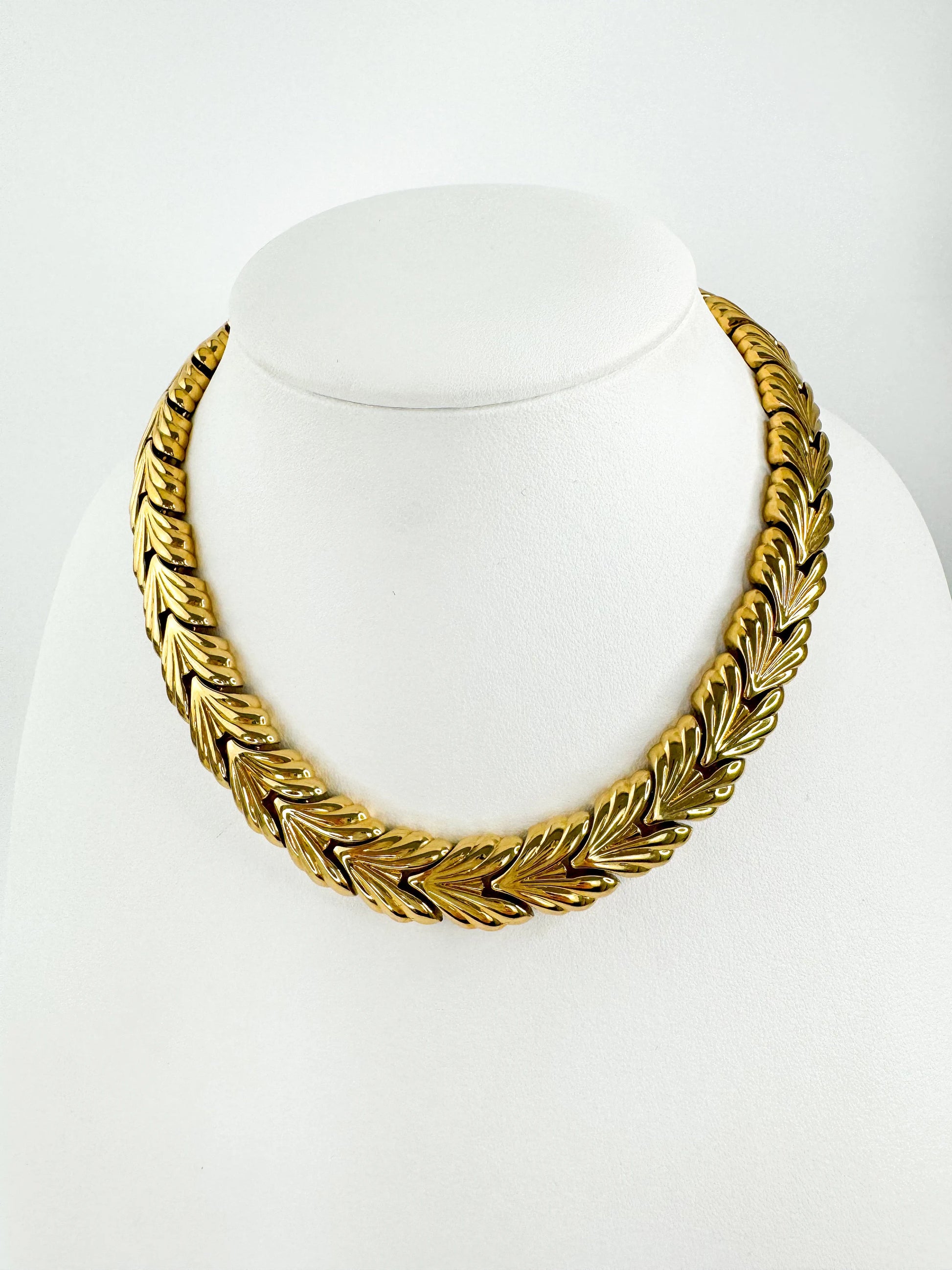 Vintage Nina Ricci Necklace, Gold Tone Necklace, Choker Necklace, gold wheat , Vintage bridal , Jewelry for Women, Personalized Gifts