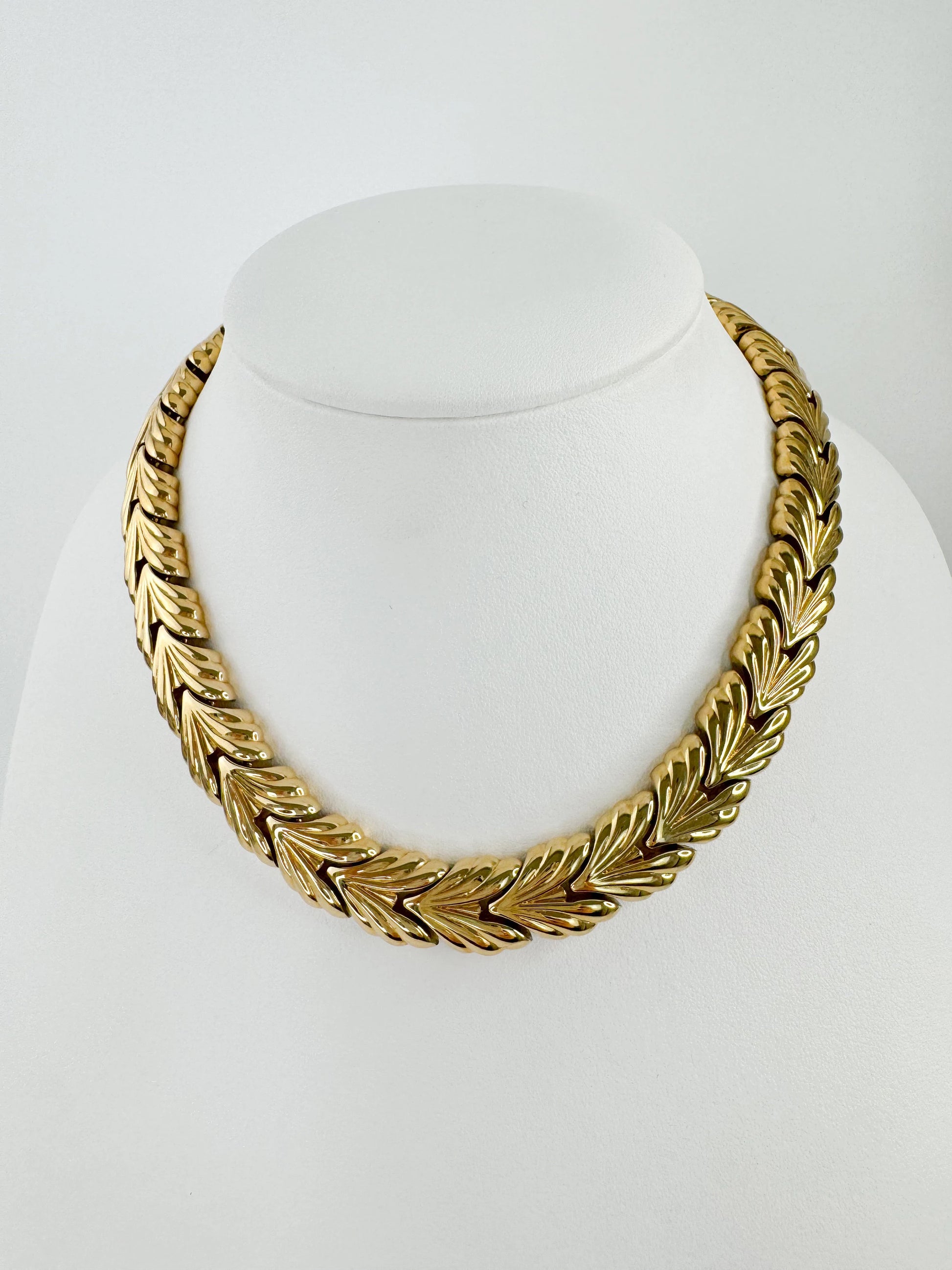 Vintage Nina Ricci Necklace, Gold Tone Necklace, Choker Necklace, gold wheat , Vintage bridal , Jewelry for Women, Personalized Gifts