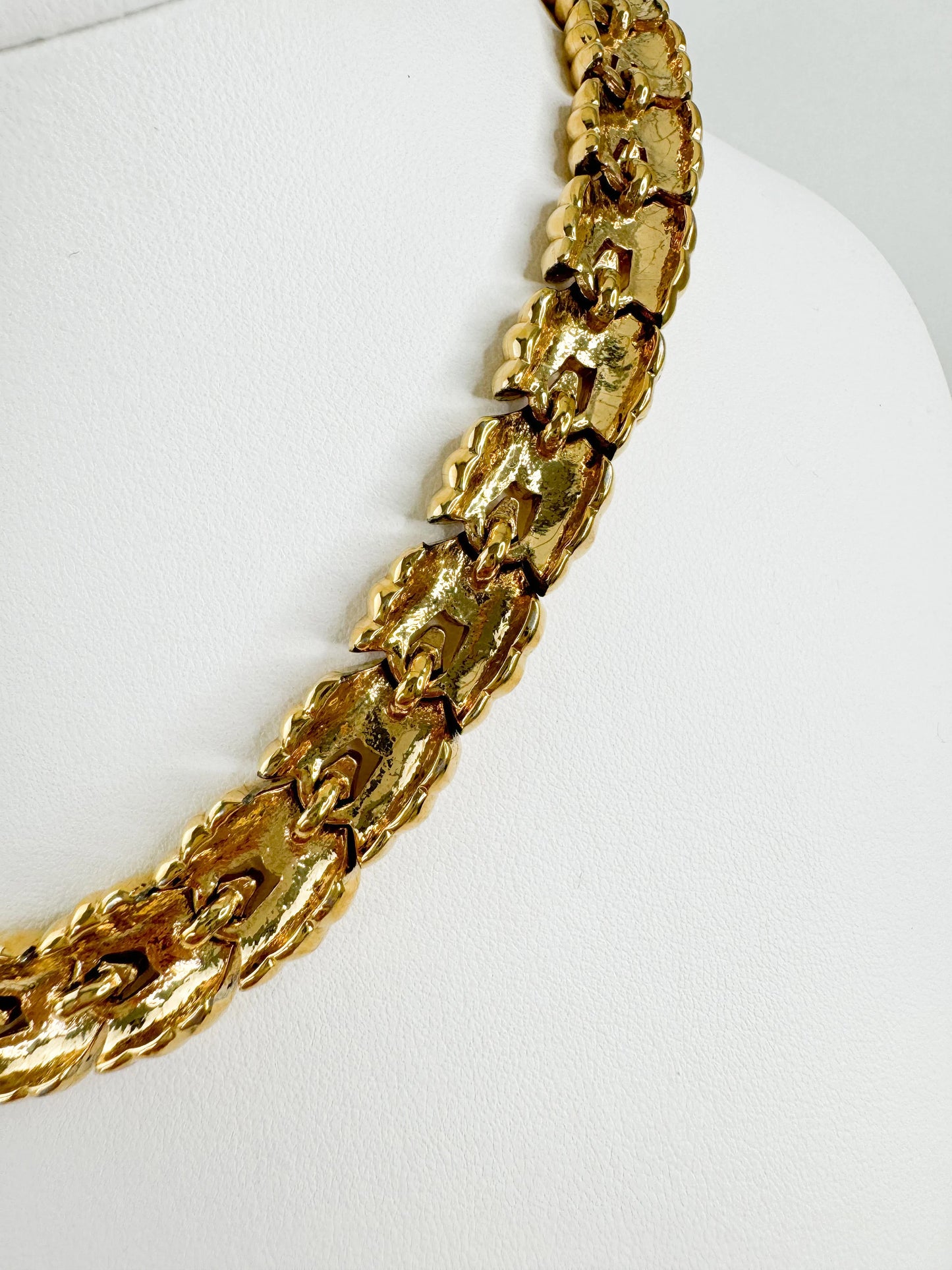 Vintage Nina Ricci Necklace, Gold Tone Necklace, Choker Necklace, gold wheat , Vintage bridal , Jewelry for Women, Personalized Gifts