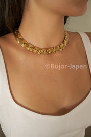 Vintage Nina Ricci Necklace, Gold Tone Necklace, Choker Necklace, gold wheat Charm, Vintage bridal , Jewelry for Women, Personalized Gifts