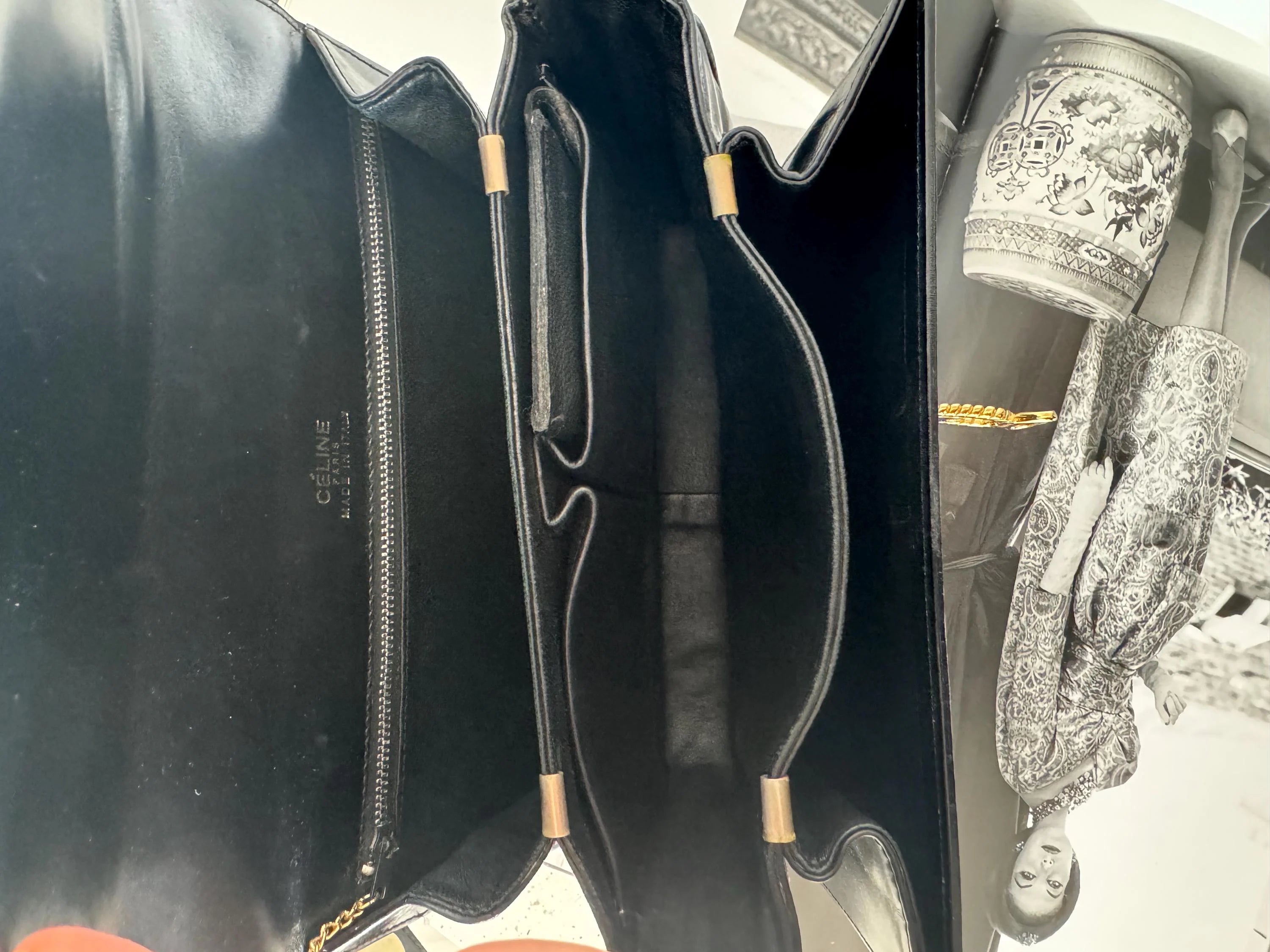 Vintage Celine bag, Celine Paris Triomphe  Shoulder Bag Blue  box Made in Italy, Celine box  bag, Celine 80s, Rare Celine bag, Gift for her