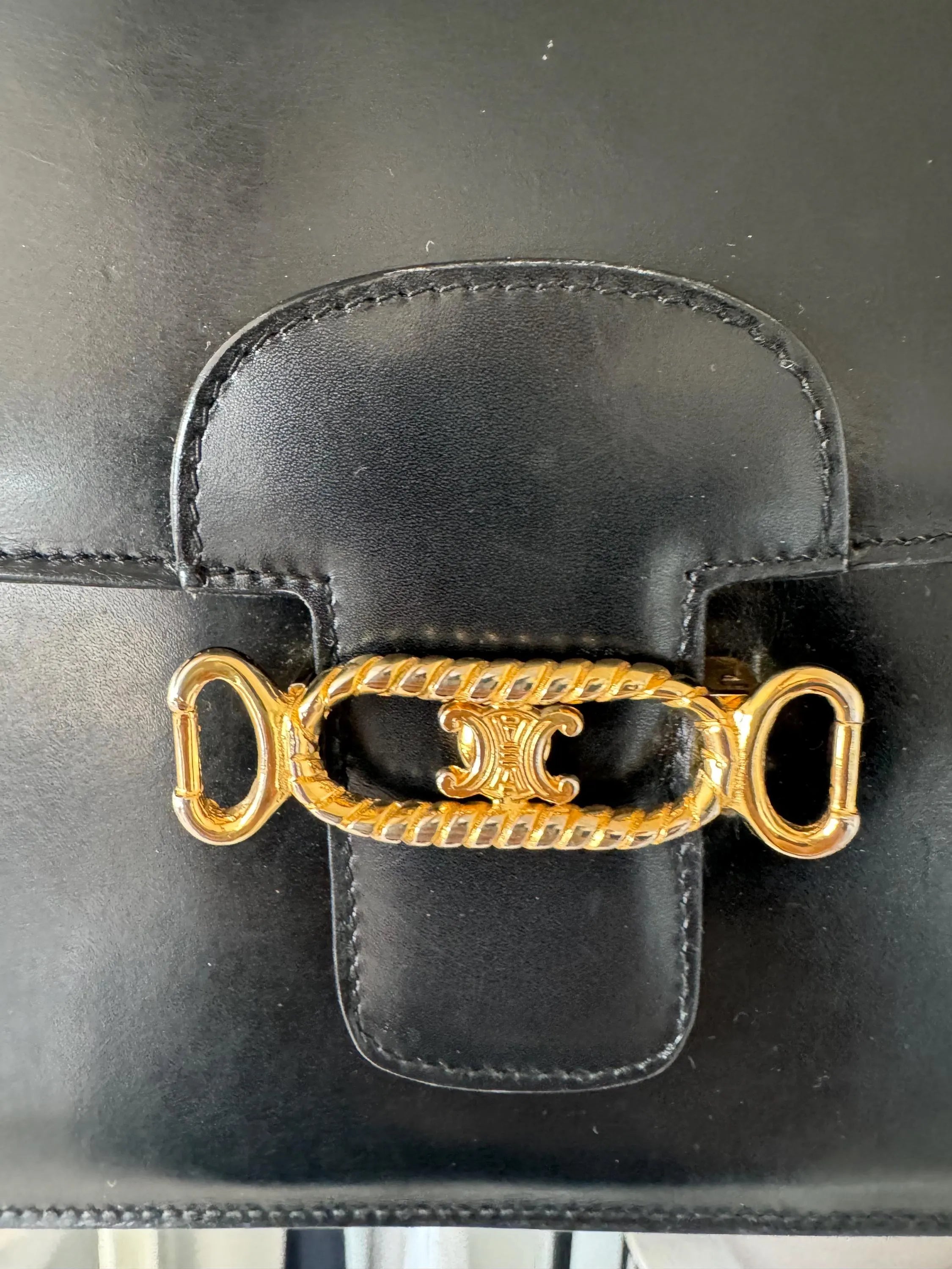 Vintage Celine bag, Celine Paris Triomphe  Shoulder Bag Blue  box Made in Italy, Celine box  bag, Celine 80s, Rare Celine bag, Gift for her