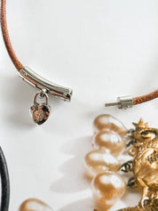 Hermès heart choker, vintage Hermès necklace, Anne de La Fantasy 2004, designer padlock necklace,  Hermès choker ,  rare Hermès jewelry
