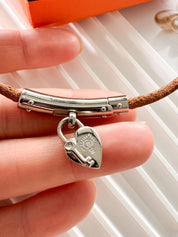 Hermès heart choker, vintage Hermès necklace, Anne de La Fantasy 2004, designer padlock necklace,  Hermès choker ,  rare Hermès jewelry