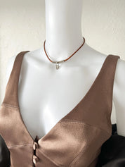 Hermès heart choker, vintage Hermès necklace, Anne de La Fantasy 2004, designer padlock necklace,  Hermès choker ,  rare Hermès jewelry