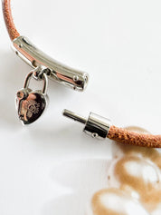 Hermès heart choker, vintage Hermès necklace, Anne de La Fantasy 2004, designer padlock necklace,  Hermès choker ,  rare Hermès jewelry