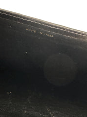Vintage Celine black leather box bag, gold hardware designer handbag made in Italy for women