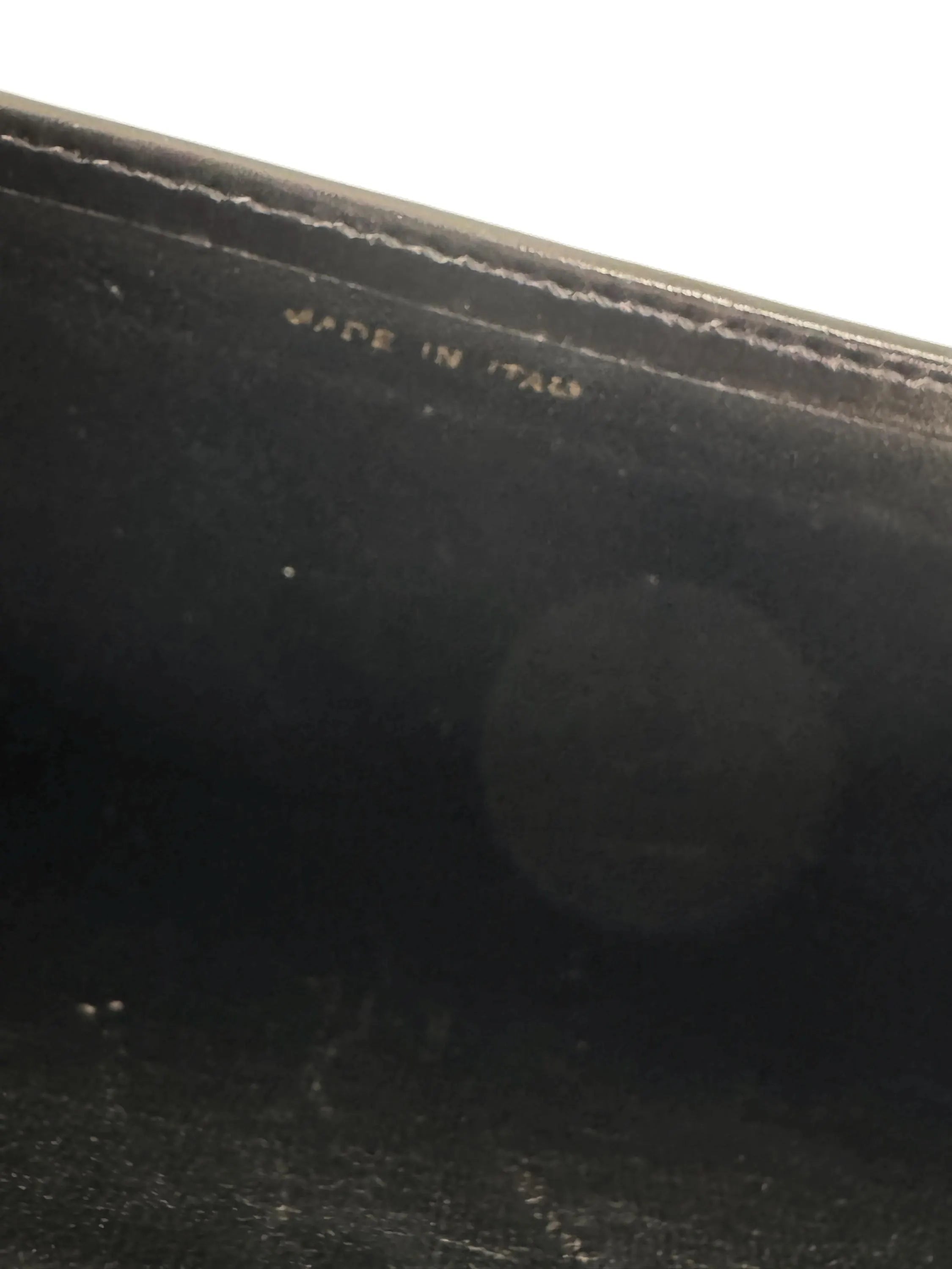 Vintage Celine black leather box bag, gold hardware designer handbag made in Italy for women