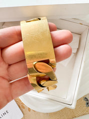 Rare vintage Celine Phoebe Philo ID bracelet, premium gold chain collectible made in Italy