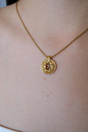 Vintage Christian Dior gold tone CD logo chain necklace, elegant designer jewelry and perfect luxury gift for her
