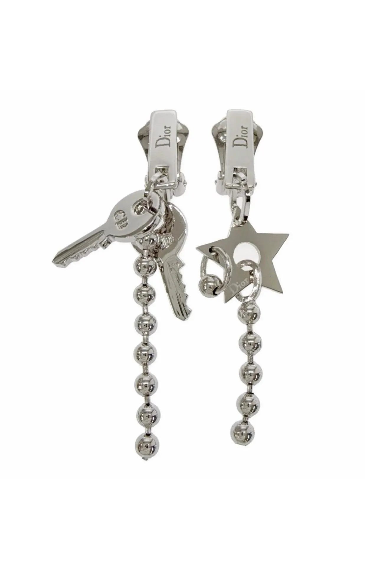 Vintage Christian Dior asymmetric drop earrings approximately 6 cm long