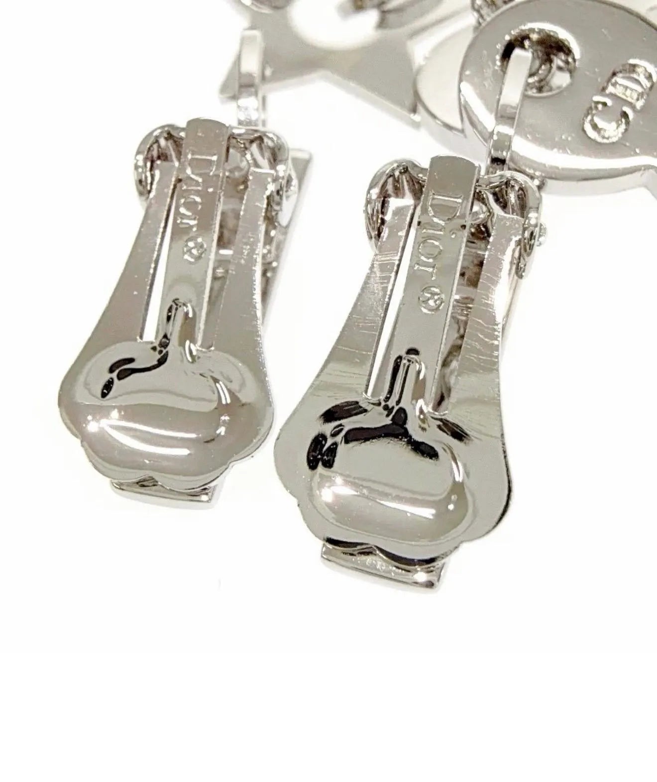 Vintage Christian Dior clip-on earring closure detail