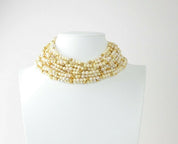 Christian Dior poison necklace Faux Pearl 11 Strand Choker John Galliano Vintage