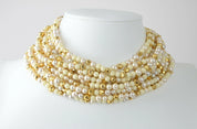 Christian Dior poison necklace Faux Pearl 11 Strand Choker John Galliano Vintage