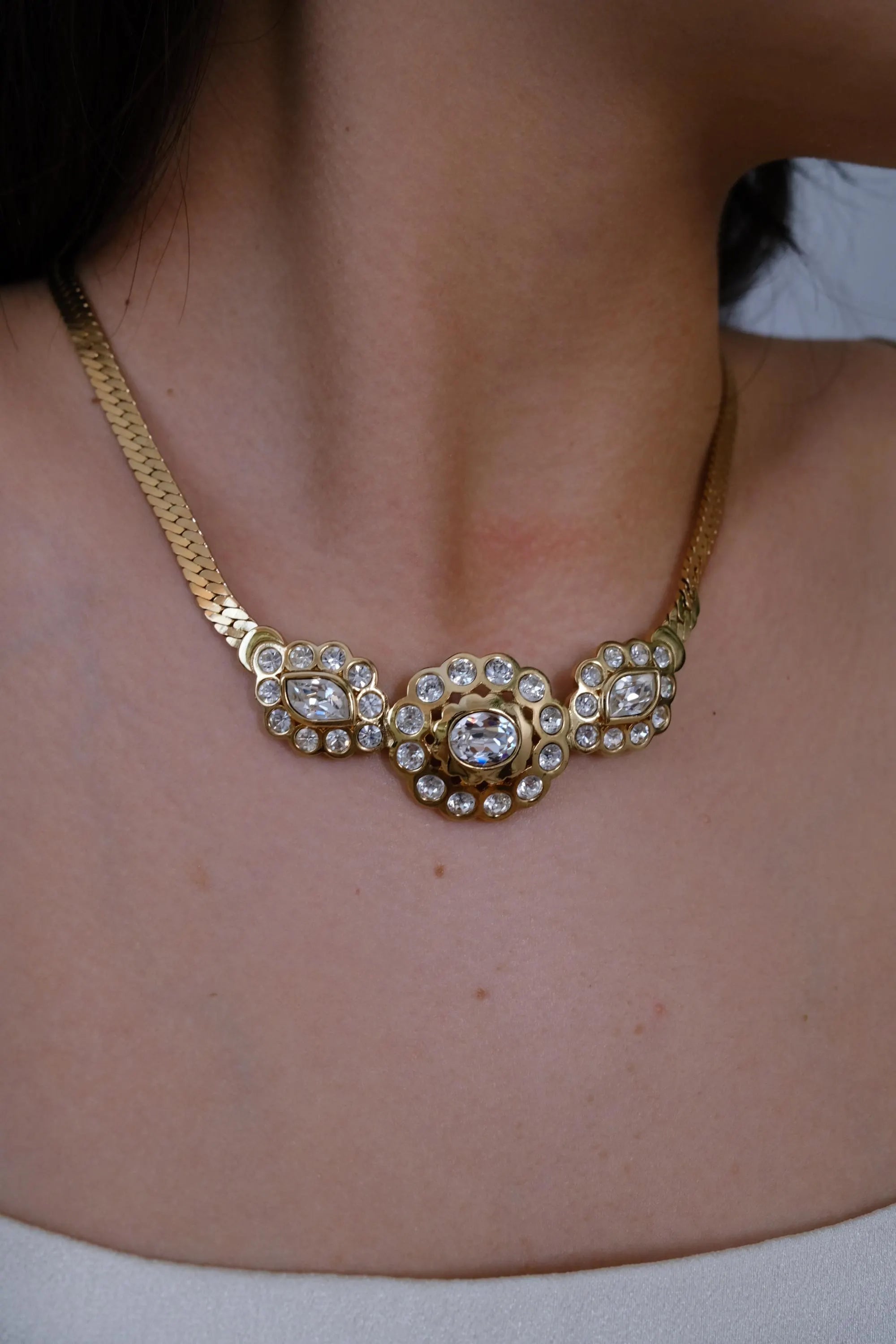 Vintage Christian Dior gold floral jewelry set, refined premium designer piece signed Dior Germany