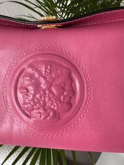 Authentic vintage Fendi handbag in pink leather, made in Italy, collectible designer bag with classic structure
