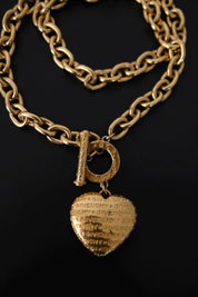 Vintage Givenchy gold-tone heart charm with GIVENCHY embossed detailing