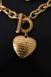 Vintage Givenchy gold-tone heart charm with GIVENCHY embossed detailing