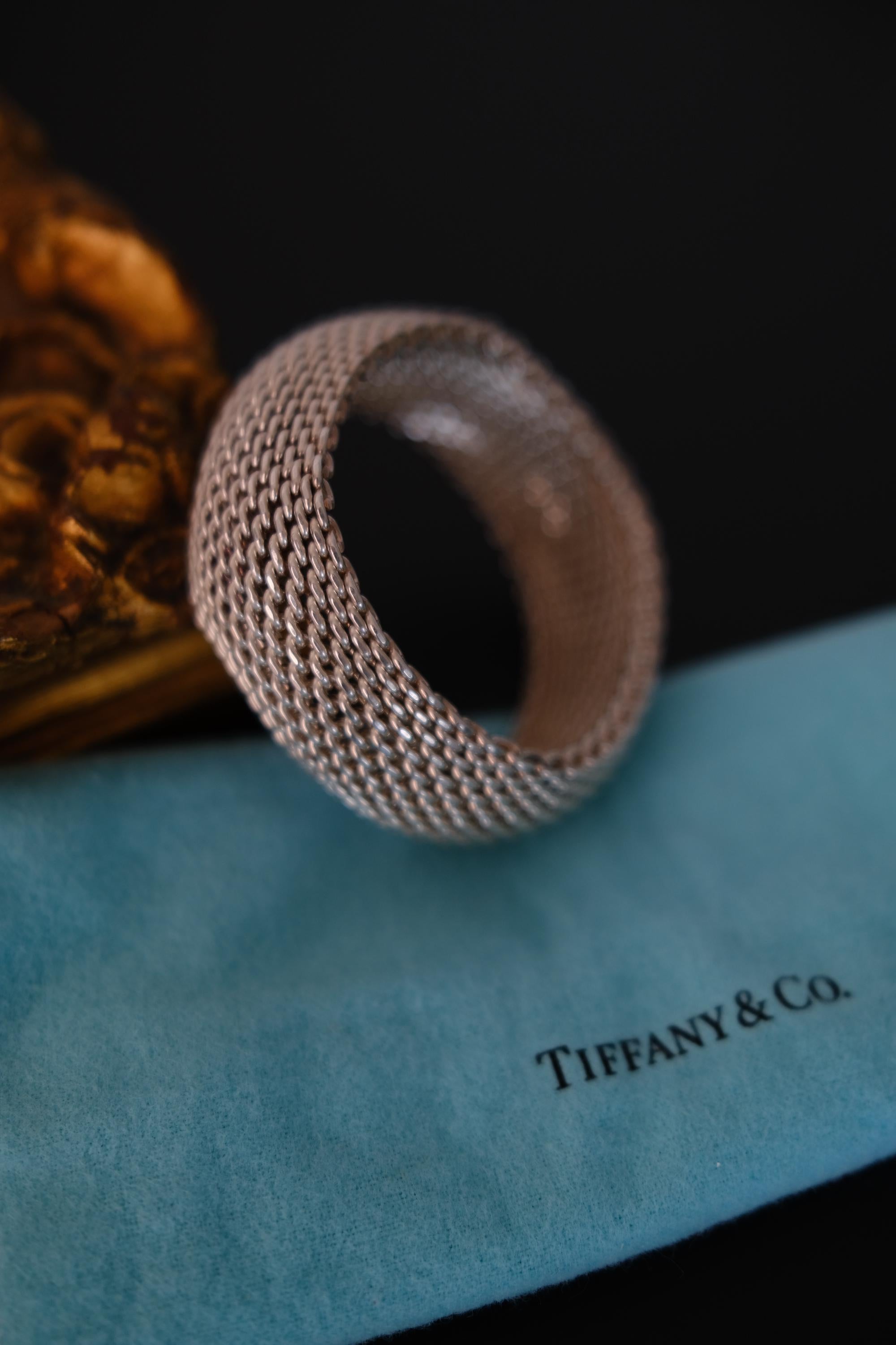 Vintage Tiffany & Co. Somerset sterling silver bracelet with Tiffany dust bag