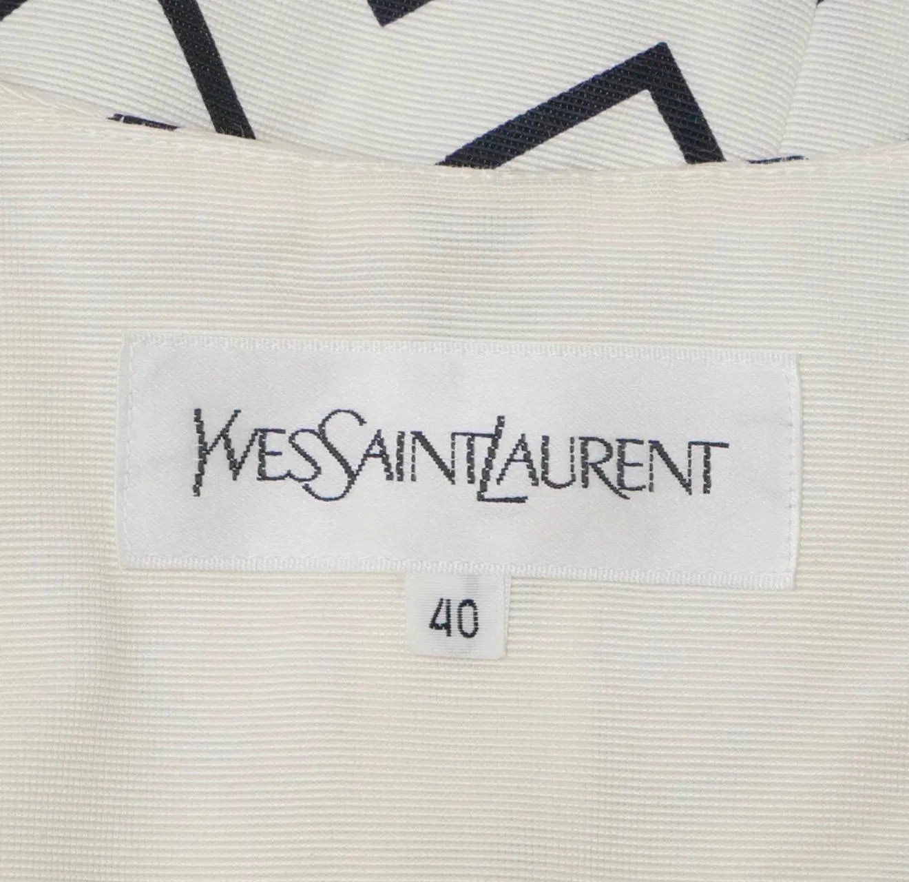 Vintage Yves Saint Laurent YSL designer label detail
