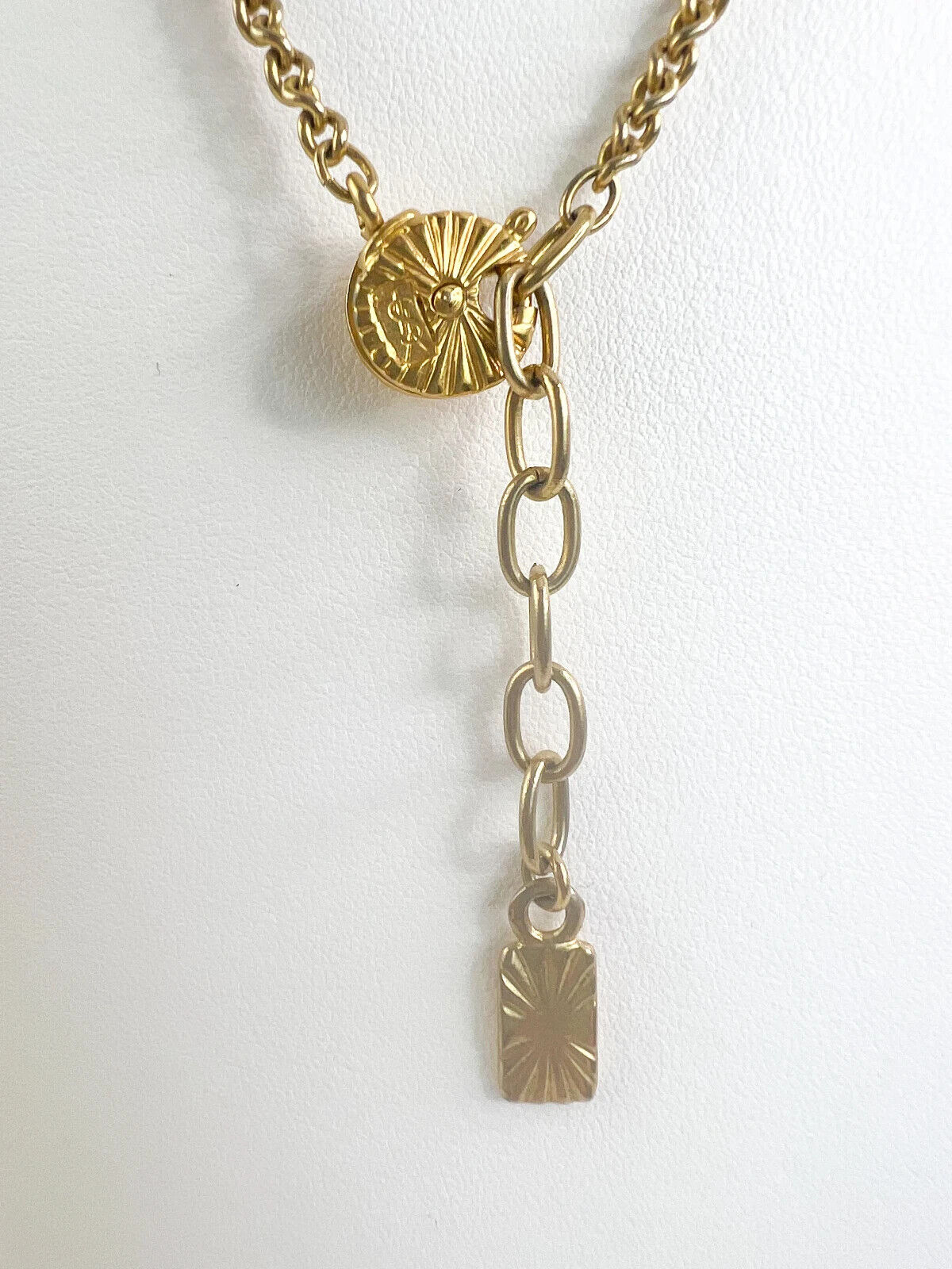 Yves Saint Laurent Necklace bridesmaid Vintage YSL necklace blue Sapphire heart, Women Charm Necklace, Bridal Jewelry, Wedding Jewelry