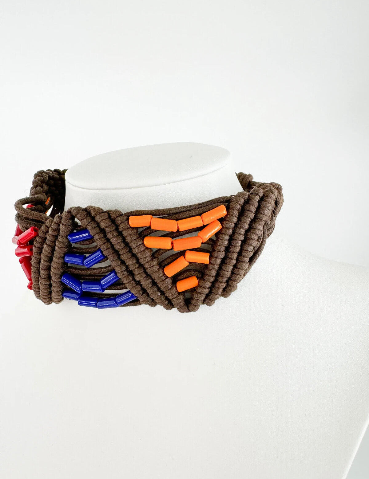 Vintage Yves Saint Laurent choker  1967 African collections Choker, YSL Vintage Necklace, YSL  beads necklace, YSL made in France
