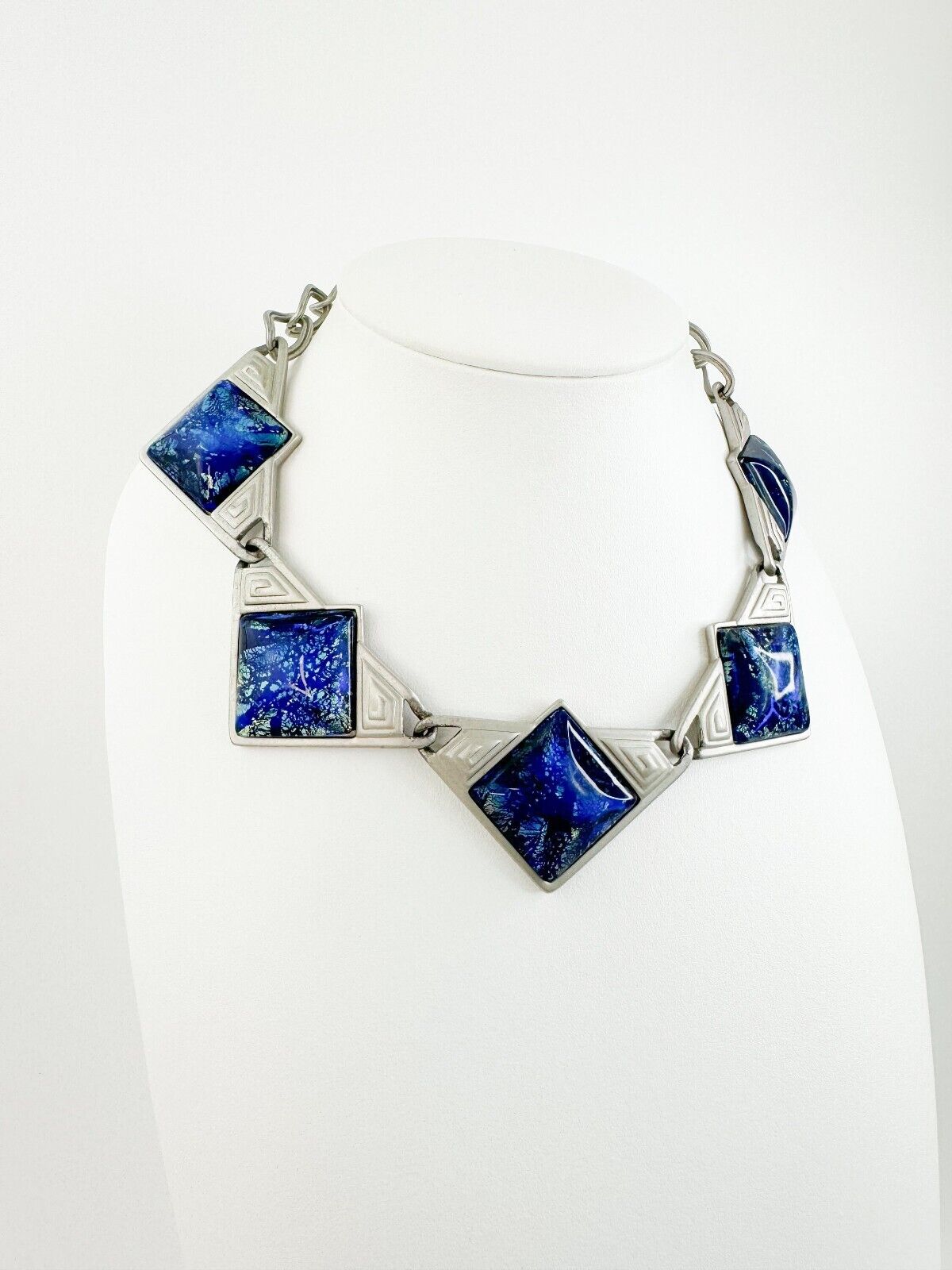 Vintage YSL Necklace, Yves Saint Laurent Choker Silver, YSL Vintage Necklace, Massive Chunky Chain, Galaxy  Necklace Unisex, Necklace Large