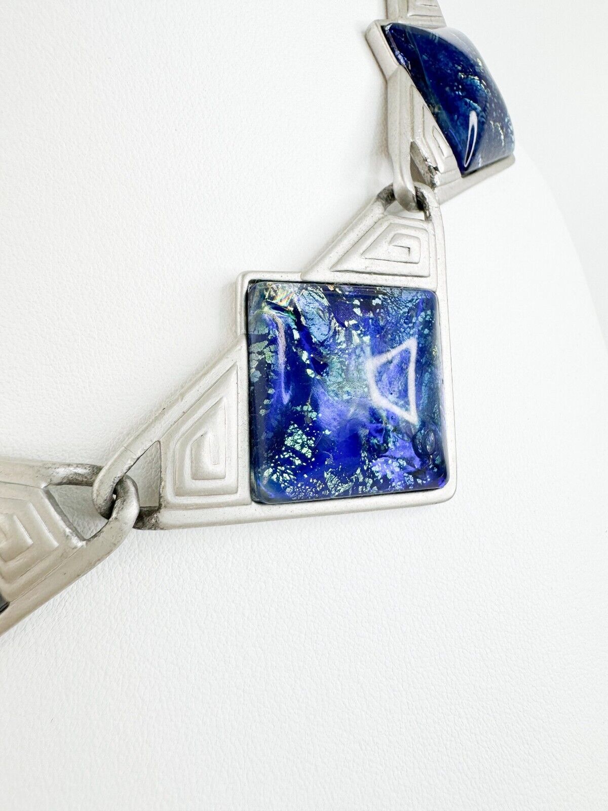 Vintage YSL Necklace, Yves Saint Laurent Choker Silver, YSL Vintage Necklace, Massive Chunky Chain, Galaxy  Necklace Unisex, Necklace Large