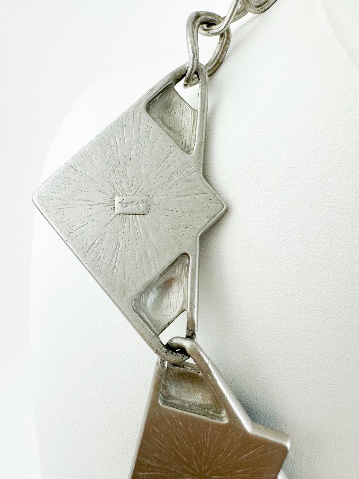 Vintage YSL Necklace, Yves Saint Laurent Choker Silver, YSL Vintage Necklace, Massive Chunky Chain, Galaxy  Necklace Unisex, Necklace Large