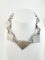 Vintage YSL Necklace, Yves Saint Laurent Choker Silver, YSL Vintage Necklace, Massive Chunky Chain, Galaxy  Necklace Unisex, Necklace Large
