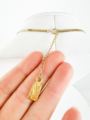 Vintage YSL Necklace, Yves Saint Laurent Ribbon Necklace Bow , YSL Pendant Necklace  Vintage , Gold Tone Necklace, Gift  for her