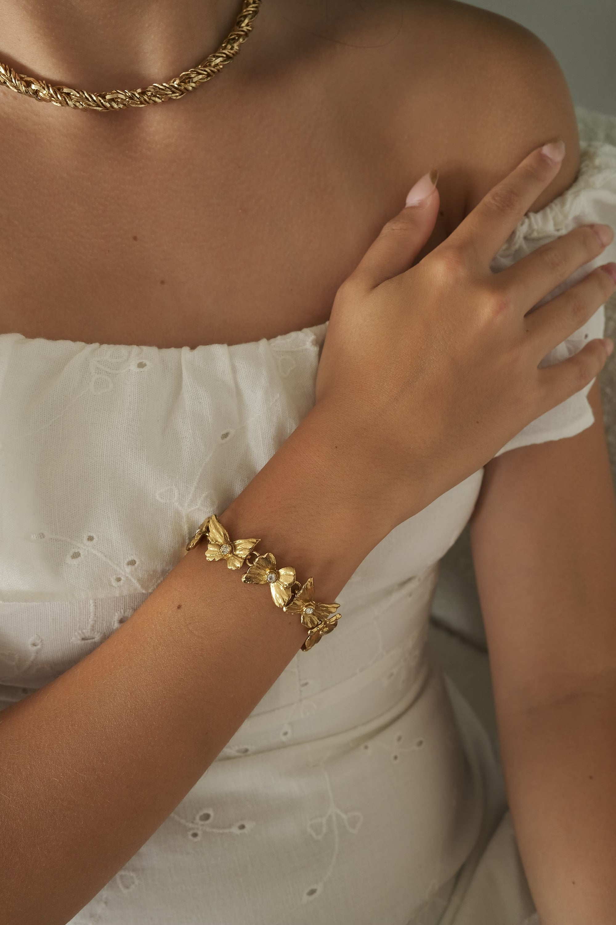 Vintage YSL Bracelet , Yves Saint Laurent Bracelet, YSL butterfly Bracelet, Gold Tone Bracelet, YSL Vintage Jewelry, Gift for her