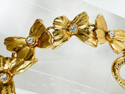 Vintage YSL Bracelet , Yves Saint Laurent Bracelet, YSL butterfly Bracelet, Gold Tone Bracelet, YSL Vintage Jewelry, Gift for her