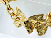 Vintage YSL Bracelet , Yves Saint Laurent Bracelet, YSL butterfly Bracelet, Gold Tone Bracelet, YSL Vintage Jewelry, Gift for her
