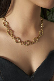 YSL Vintage, Yves Saint Laurent Necklace, Gold Chunky Chain Necklace, link chain necklace, Minimalist Necklace, necklace unisex