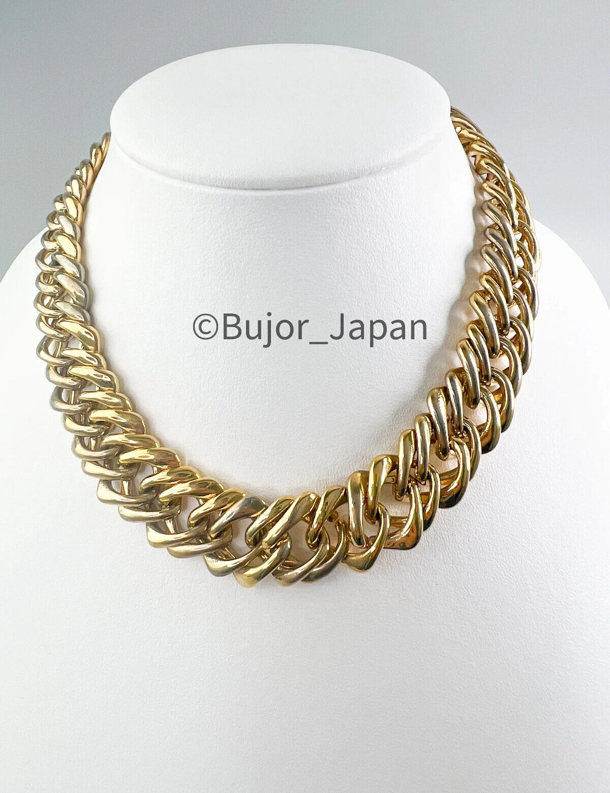 Vintage Yves Saint Laurent Choker, Gold Tone Chunky Chain Necklace, Gold Choker Necklace, unisex necklace, Gift for her, Gift for him