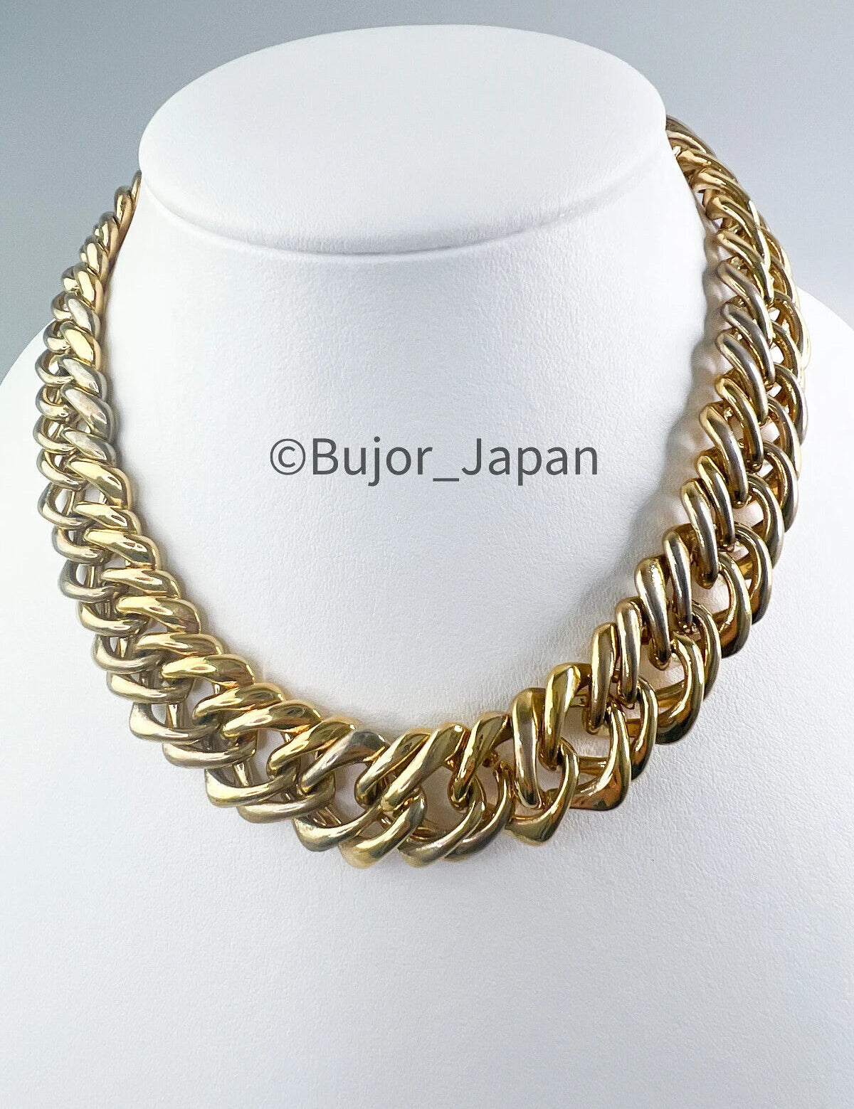 Vintage Yves Saint Laurent Choker, Gold Tone Chunky Chain Necklace, Gold Choker Necklace, unisex necklace, Gift for her, Gift for him