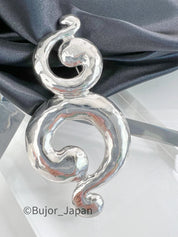 Vintage YSL Brooch, Yves Saint Laurent Pin, Silver Tone Coil Spiral Brooch Pin, Gift for him, Brooch Unisex, Brooch Large, Best Friend Gift