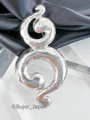 Vintage YSL Brooch, Yves Saint Laurent Pin, Silver Tone Coil Spiral Brooch Pin, Gift for him, Brooch Unisex, Brooch Large, Best Friend Gift