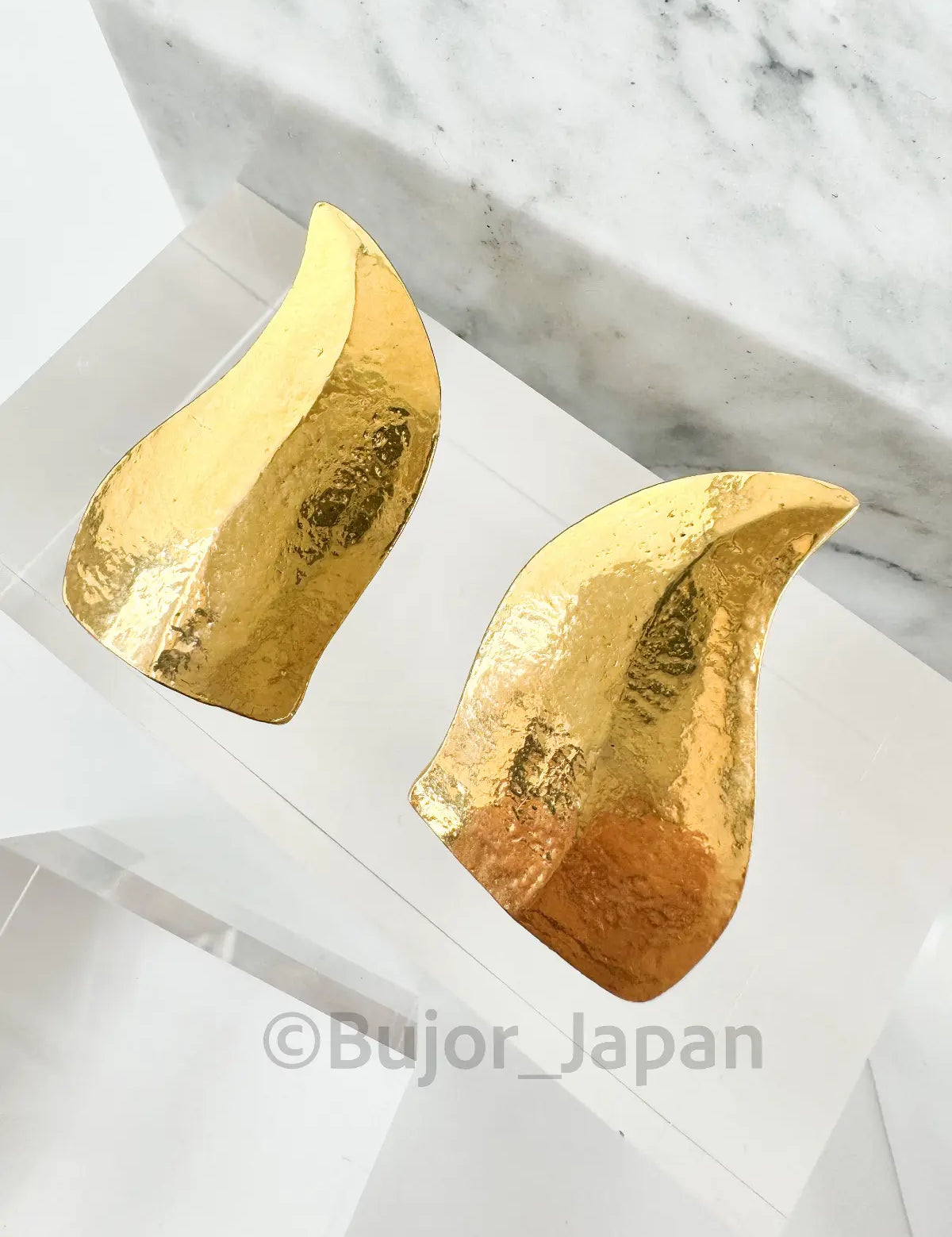 Saint Laurent Earrings YSL  Large earrings vintage Fire Flame Earrings, Clip-on Earrings, Vintage Jewelry Gold, YSL made in France