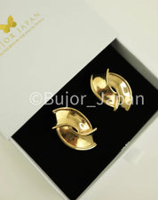 Vintage YSL Yves Saint Laurent Earrings, Gold Tone Oval Earrings , Bridal earrings, Clip-on Earrings, Earrings large gold