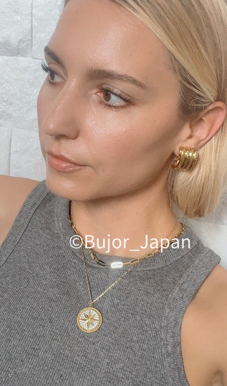 Vintage YSL Yves Saint Laurent Earrings, Gold Tone rectangle  Earrings,YSL hoop Earrings , Clip-on Earrings, Earrings large gold