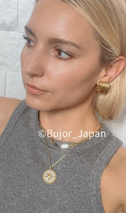 Vintage YSL Yves Saint Laurent Earrings, Gold Tone rectangle  Earrings,YSL hoop Earrings , Clip-on Earrings, Earrings large gold
