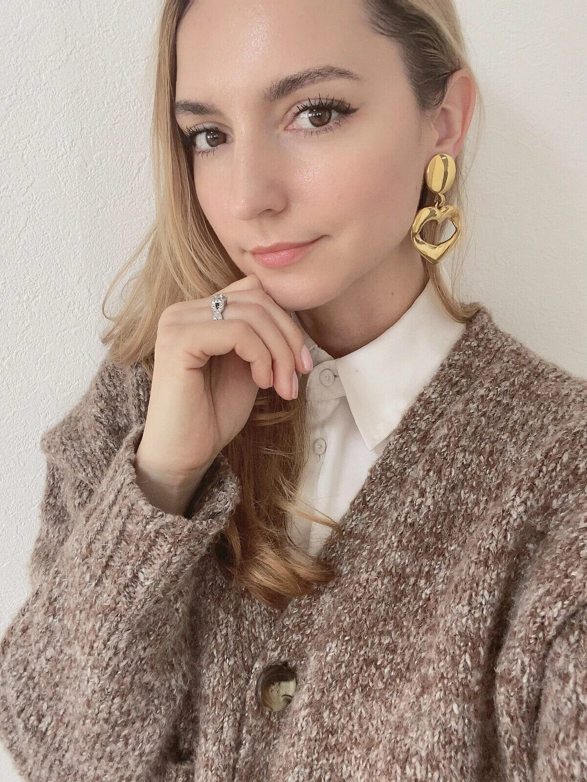 Yves Saint Laurent Heart Earrings  1990’s YSL Earrings Vintage Gold Tone Heart Openwork Earrings, Earrings Large, YSL Original Box Cards