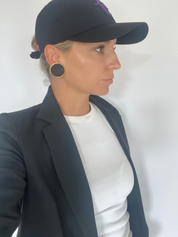 YSL Earrings Yves Saint Laurent Earrings Vintage  Large, round black  Earrings made in France  Earrings Gold, Jewelry for Women