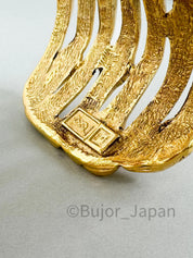 Vintage Yves Saint Laurent Bracelet Gold, YSL bangle bracelet Large, Bridal bracelet, Unisex Bracelet, Made in France, Vintage bracelet