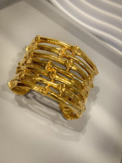 Vintage Yves Saint Laurent Bracelet Gold, YSL bangle bracelet Large, Bridal bracelet, Unisex Bracelet, Made in France, Vintage bracelet