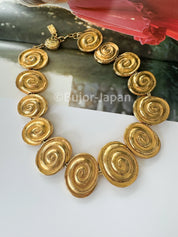 Vintage Yves Saint Laurent  Necklace Shell Ysl choker Yves Saint Laurent,  Gold Tone Necklace, Necklace Charms, Made in France, Gift for her